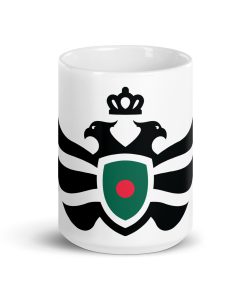 Bangladesh Shield Black Eagle White Ceramic Mug