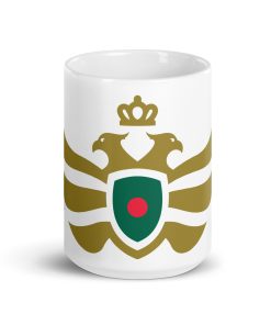 Bangladesh Shield Gold Eagle White Ceramic Mug