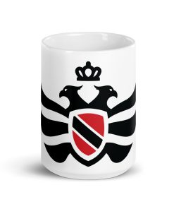 Trinidad and Tobago Shield <br> Black Eagle <br> White Ceramic Mug