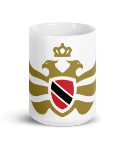 Trinidad and Tobago Shield <br> Gold Eagle <br> White Ceramic Mug