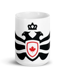Canada Shield <br> Black Eagle <br> White Ceramic Mug