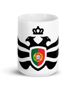 Portugal Shield <br> Black Eagle White Ceramic Mug