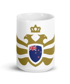 New Zealand Shield <br> Gold Eagle White Ceramic Mug
