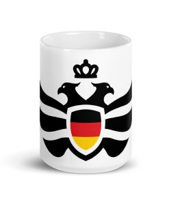 Germany Shield <br> Black Eagle White Ceramic Mug