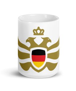 Germany Shield <br> Gold Eagle White Ceramic Mug