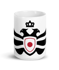Japan Shield <br> Black Eagle White Ceramic Mug