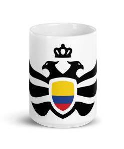 Colombia Shield Black Eagle White Ceramic Mug