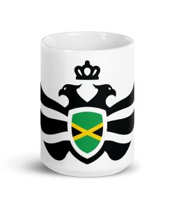 Jamaica Shield Black Eagle White Ceramic Mug