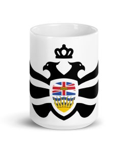 British Columbia Shield Black Eagle White Ceramic Mug
