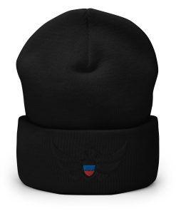 Alternative view of Donetsk Shield <br> Black Eagle Cuffed Beanie