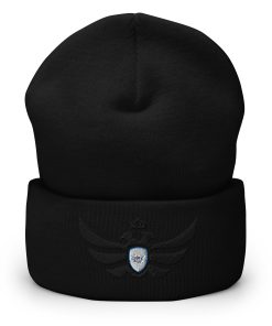 Alternative view of US Virgin Islands Shield Black Eagle Cuffed Beanie
