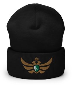 Pakistan Shield Gold Eagle Cuffed Beanie