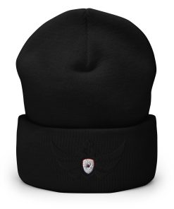 Alternative view of South Korea <br> Shield Black Eagle Cuffed Beanie