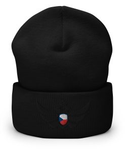 Alternative view of Czech Republic <br> Shield Black Eagle Cuffed Beanie