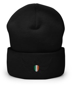 Alternative view of Ireland Shield <br> Black Eagle Cuffed Beanie