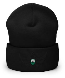 Alternative view of Wales Shield Black Eagle Cuffed Beanie