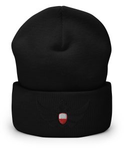 Alternative view of Poland Shield <br> Black Eagle Cuffed Beanie