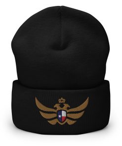 Alternative view of Texas Shield <br> Gold Eagle Cuffed Beanie