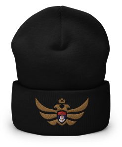 Serbia Shield <br> Gold Eagle Cuffed Beanie
