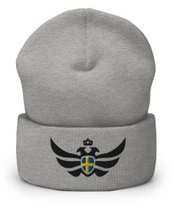 Sweden Shield <br> Black Eagle Cuffed Beanie
