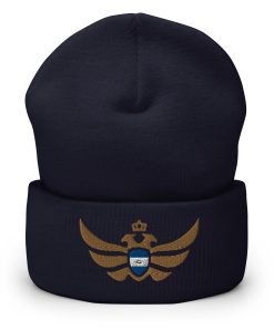 Nicaragua Shield Gold Eagle Cuffed Beanie