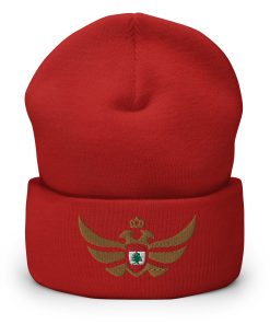 Lebanon Shield Gold Eagle Cuffed Beanie