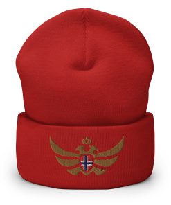 Norway Shield <br> Gold Eagle Cuffed Beanie