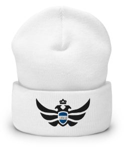 Nicaragua Shield Black Eagle Cuffed Beanie