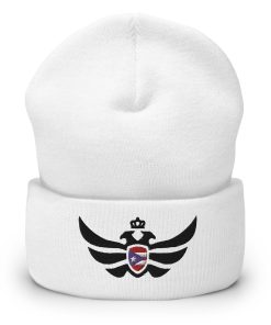 Puerto Rico Shield Black Eagle Cuffed Beanie