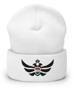 Hungary Shield <br> Black Eagle Cuffed Beanie