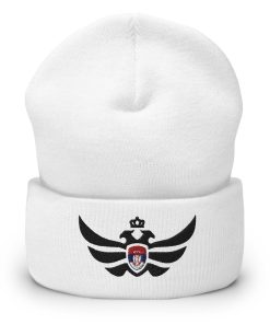 Serbia Shield <br> Black Eagle Cuffed Beanie