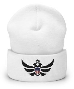 USA Shield <br> Black Eagle Cuffed Beanie