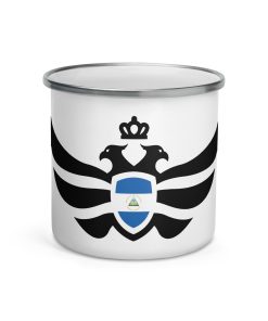 Nicaragua Shield Black Eagle Enamel Mug
