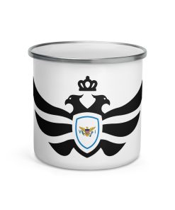 US Virgin Islands Shield Black Eagle Enamel Mug