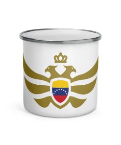 Venezuela Shield Gold Eagle Enamel Mug