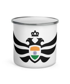 India Shield Black Eagle Enamel Mug