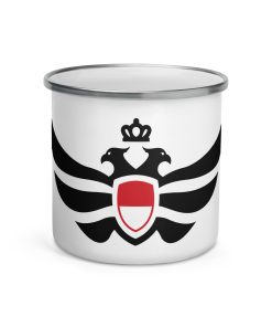 Indonesia Shield Black Eagle Enamel Mug