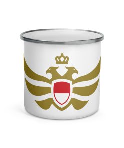 Indonesia Shield Gold Eagle Enamel Mug