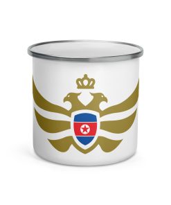 North Korea Shield <br> Gold Eagle Enamel Mug