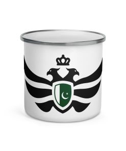 Pakistan Shield Black Eagle Enamel Mug