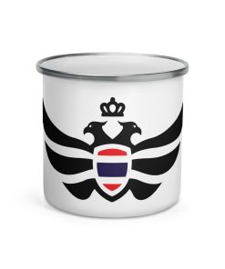 Thailand Shield Black Eagle Enamel Mug