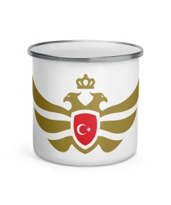 Turkey Shield Gold Eagle Enamel Mug