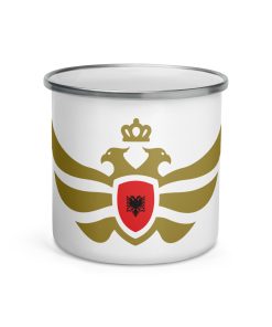 Albania Shield Gold Eagle Enamel Mug