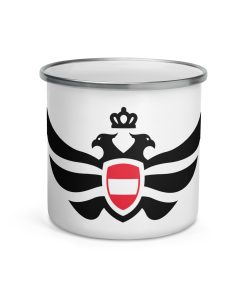 Austria Shield <br> Black Eagle Enamel Mug