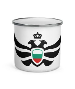 Bulgaria Shield <br> Black Eagle Enamel Mug