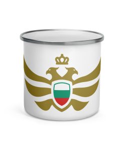 Bulgaria Shield <br> Gold Eagle Enamel Mug