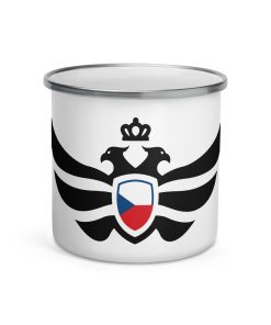 Czech Republic <br> Shield Black Eagle Enamel Mug