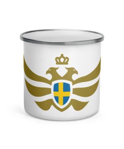 Sweden Shield <br> Gold Eagle Enamel Mug