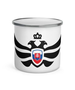 Slovakia Shield Black Eagle Enamel Mug