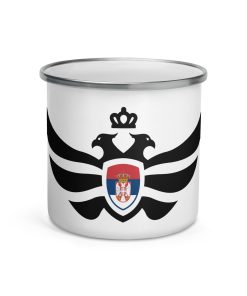 Serbia Shield <br> Black Eagle Enamel Mug
